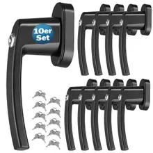 Fenstergriff 10er-Set Schwarz abschließbar Fenstergriff 10er-Set Schwarz abschließbar