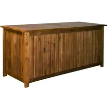 Gartenbox Akazienholz 115x50x59cm mit Innenplane wetterfest 205L Gartenbox Akazienholz 115x50x59cm mit Innenplane wetterfest 205L