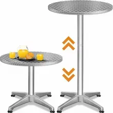 Casaria® Stehtisch Ø60cm Alu höhenverstellbar Silber Casaria® Stehtisch Ø60cm Alu höhenverstellbar Silber