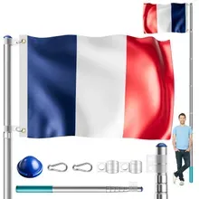 Fahnenmast Alu 630cm inkl Frankreich-Flagge Fahnenmast Alu 630cm inkl Frankreich-Flagge