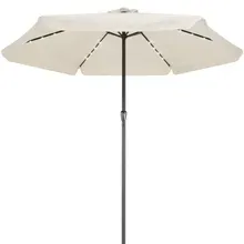 LED Solar Sonnenschirm Athen Creme Ø330cm UV-Schutz 80+ LED Solar Sonnenschirm Athen Creme Ø330cm UV-Schutz 80+