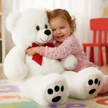 monzana® Plüschtier Teddybär L Weiß 50cm monzana® Plüschtier Teddybär L Weiß 50cm