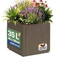 Blumentopf Ethica Braun Kunststoff 36x36x35cm Blumentopf Ethica Braun Kunststoff 36x36x35cm