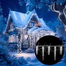 Lichterkette Weihnachten Eiszapfen Kaltweiß 10,4m Lichterkette Weihnachten Eiszapfen Kaltweiß 10,4m