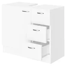 Casaria® Waschbeckenunterschrank Neapel Weiß 63x54x30cm Casaria® Waschbeckenunterschrank Neapel Weiß 63x54x30cm