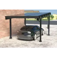 Carport Bausatz, Aluminium mit Solardach für 1 PKW, Modulleistung 460 W, 9 Module pro Carport, Caportmaße 5200 x 3540 x 3000 mm, beidseitig Glasmodule 460 W / Modul mit Alurahmen Carport Bausatz, Aluminium mit Solardach für 1 PKW, Modulleistung 460 W, 9 Module pro Carport, Caportmaße 5200 x 3540 x 3000 mm, beidseitig Glasmodule 460 W / Modul mit Alurahmen