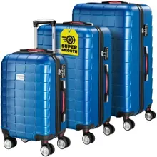 monzana® Hartschalenkoffer-Set Exopack 3-tlg Blau ABS monzana® Hartschalenkoffer-Set Exopack 3-tlg Blau ABS