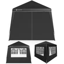 Casaria® Faltpavillon Capri Schwarz 3x3m inkl 4 Seitenwänden UV-Schutz 50+ Casaria® Faltpavillon Capri Schwarz 3x3m inkl 4 Seitenwänden UV-Schutz 50+