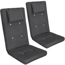 Detex® Stuhlauflage 2er-Set Vanamo Grau 118x45x7cm Detex® Stuhlauflage 2er-Set Vanamo Grau 118x45x7cm
