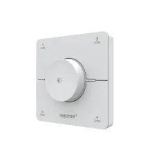 MiBoxer K0S LED Wandfernbedienung Weiß – für CCT und einfarbige LED Streifen, 2,4 GHz Funk, 4 Zonen mit Drehrad MiBoxer K0S LED Wandfernbedienung Weiß – für CCT und einfarbige LED Streifen, 2,4 GHz Funk, 4 Zonen mit Drehrad