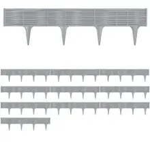 Beeteinfassung 2er-Set Grau 7,8m Beeteinfassung 2er-Set Grau 7,8m
