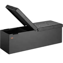 Casaria® Sitzbank Schwarz 115x38x38cm mit Klappdeckel Casaria® Sitzbank Schwarz 115x38x38cm mit Klappdeckel