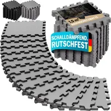 monzana® Bodenschutz-/Puzzlematten 18er-Set Grau 175x88x1cm monzana® Bodenschutz-/Puzzlematten 18er-Set Grau 175x88x1cm