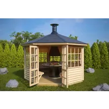 Grillpavillon “Seattle L” 3x3m | Grillpavillon aus Holz | Gartenhaus 3x3m aus Holz | Grillhütte | Kleines Gartenhaus einrichten Grillpavillon “Seattle L” 3x3m | Grillpavillon aus Holz | Gartenhaus 3x3m aus Holz | Grillhütte | Kleines Gartenhaus einrichten