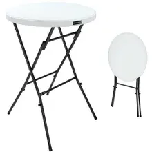 Stehtisch klappbar Kunststoff Ø72cm Weiß Stehtisch klappbar Kunststoff Ø72cm Weiß