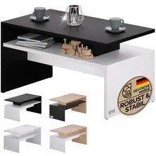 Casaria® Couchtisch Sacramento Weiß/Anthrazit 95x55x50cm Casaria® Couchtisch Sacramento Weiß/Anthrazit 95x55x50cm