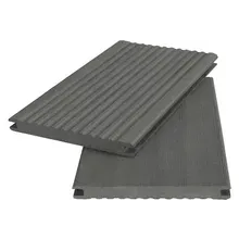 WPC Massivdiele WoodoKosXXL 20 x 200 mm, 4 m lang, grau geriffelt / glatt, beidseitig begehbar WPC Massivdiele WoodoKosXXL 20 x 200 mm, 4 m lang, grau geriffelt / glatt, beidseitig begehbar