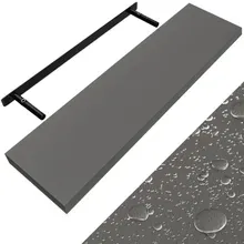 Wandregal Schweberegal 90cm Grau + Halterung Wandregal Schweberegal 90cm Grau + Halterung