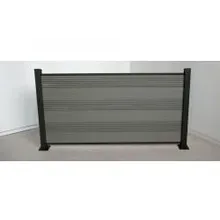 Komplettset WPC Zaun / Sichtschutz / Steckzaun, grau 950 mm (Höhe) x 20 mm (Stärke) x 1800 (Breite) mm, Zaunhöhe inkl. Start und Abschlussprofil (Serie WoodoTexel ohne Pfosten) Komplettset WPC Zaun / Sichtschutz / Steckzaun, grau 950 mm (Höhe) x 20 mm (Stärke) x 1800 (Breite) mm, Zaunhöhe inkl. Start und Abschlussprofil (Serie WoodoTexel ohne Pfosten)