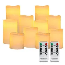 LED Echtwachs Kerzen 10er-Set inkl Fernbedienung LED Echtwachs Kerzen 10er-Set inkl Fernbedienung