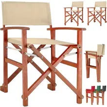 Regiestuhl Creme 2er-Set Eukalyptusholz FSC®-zertifiziert Klappbar Regiestuhl Creme 2er-Set Eukalyptusholz FSC®-zertifiziert Klappbar