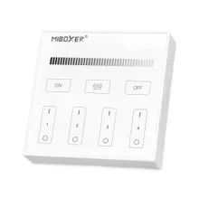 MiBoxer B1 LED Wandfernbedienung Weiß – für einfarbige LED Streifen, 2,4 GHz Funk, 4 Zonen zum Dimmen MiBoxer B1 LED Wandfernbedienung Weiß – für einfarbige LED Streifen, 2,4 GHz Funk, 4 Zonen zum Dimmen