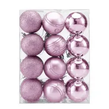 Weihnachtskugeln Pink/Rosa 24 tlg in matt glänzend & glitzernd Weihnachtskugeln Pink/Rosa 24 tlg in matt glänzend & glitzernd