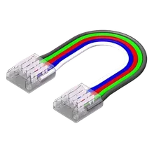 LED Strip-zu-Strip Verbinder – 5-polig, 10 mm, lötfrei mit 15 cm Verbindungskabel für RGBW SMD LED Streifen LED Strip-zu-Strip Verbinder – 5-polig, 10 mm, lötfrei mit 15 cm Verbindungskabel für RGBW SMD LED Streifen