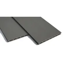 WPC Hohlkammerdiele, Balkondiele, 20 (Stärke) x 250 mm (Breite), stabiles 7-Kammer-System, beidseitig gebürstet / einseitig genutet, grau, in der Länge von 1,80 m WPC Hohlkammerdiele, Balkondiele, 20 (Stärke) x 250 mm (Breite), stabiles 7-Kammer-System, beidseitig gebürstet / einseitig genutet, grau, in der Länge von 1,80 m
