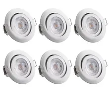 monzana® LED Einbauleuchte Krog 6er-Set Weiß monzana® LED Einbauleuchte Krog 6er-Set Weiß