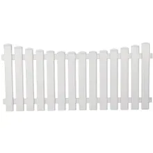 Vorgartenzaun Kunststoff weiß 180 x 80/70 cm (Serie Juist) Vorgartenzaun Kunststoff weiß 180 x 80/70 cm (Serie Juist)