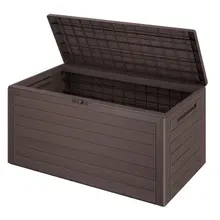 Gartenbox Woody 280L Braun Holzoptik wasserdicht Gartenbox Woody 280L Braun Holzoptik wasserdicht