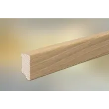 Sockelleiste Eiche furniert für Parkett und Massivholzdielen, 40 x 16 mm, klar lackiert, 240 cm Sockelleiste Eiche furniert für Parkett und Massivholzdielen, 40 x 16 mm, klar lackiert, 240 cm
