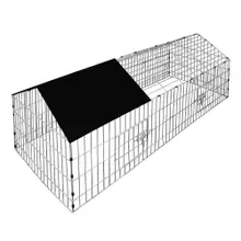 Kaninchen-Freilaufgehege Schwarz 180x75x75cm Sonnenschutz Kaninchen-Freilaufgehege Schwarz 180x75x75cm Sonnenschutz