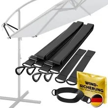 Windsicherung Ampelschirm mit Metallhaken Windsicherung Ampelschirm mit Metallhaken