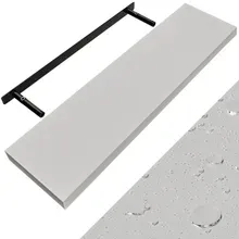 Casaria® Wandregal Schweberegal 90cm Weiß + Halterung Casaria® Wandregal Schweberegal 90cm Weiß + Halterung