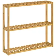 Casaria® Wandregal Bambus 54x60x15cm Casaria® Wandregal Bambus 54x60x15cm