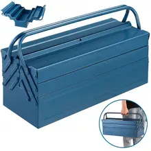 Deuba® Stahl Werkzeugkoffer Blau 53x20x20cm Deuba® Stahl Werkzeugkoffer Blau 53x20x20cm