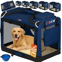 Cadoca® Hundebox faltbar XXXL 101x70x70cm Blau Cadoca® Hundebox faltbar XXXL 101x70x70cm Blau