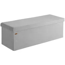 Casaria® Sitzbank Grau Cord 114x38x38cm MDF faltbar Casaria® Sitzbank Grau Cord 114x38x38cm MDF faltbar