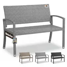 Polyrattan Gartenbank Grau 122x58x87cm Polyrattan Gartenbank Grau 122x58x87cm