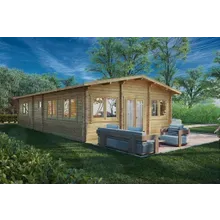 Blockhaus mit zwei Schlafzimmern “Valencia” 6x11m | Großes Gartenhaus mit Schlafzimmern | Zwei Schlafzimmer | Blockhaus Blockhaus mit zwei Schlafzimmern “Valencia” 6x11m | Großes Gartenhaus mit Schlafzimmern | Zwei Schlafzimmer | Blockhaus