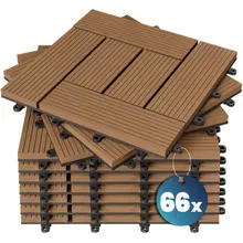 WPC Fliesen 66er-Set Mosaik Terrakotta - 30x30cm WPC Fliesen 66er-Set Mosaik Terrakotta - 30x30cm