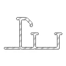 Alu Start-/Endprofil, 6 m lang (2 Stück) (Serie Twinson) Alu Start-/Endprofil, 6 m lang (2 Stück) (Serie Twinson)
