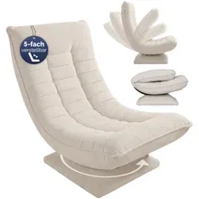 Sessel Aberdeen Creme Cord 5fach verstellbar 360 Grad drehbar klappbar Sessel Aberdeen Creme Cord 5fach verstellbar 360 Grad drehbar klappbar