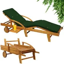 Gartenliege Tami Sun® Akazie inkl Auflage Grün Gartenliege Tami Sun® Akazie inkl Auflage Grün
