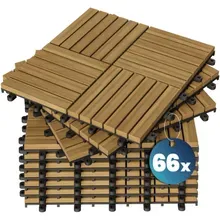 Holzfliese Akazie Quattro Mosaik 66er-Set 30x30cm Holzfliese Akazie Quattro Mosaik 66er-Set 30x30cm