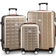 monzana® Hartschalenkoffer-Set Exopack 3-tlg Champagner ABS Zubehör monzana® Hartschalenkoffer-Set Exopack 3-tlg Champagner ABS Zubehör
