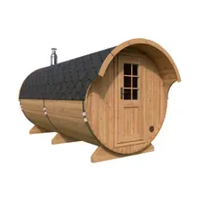 Große Fasssauna mit Vordach 4x2m | Sauna mit Vordach und Saunabänken | Große Fasssauna kaufen | Holz-Sauna kaufen | Saunafass aus Thermoholz Große Fasssauna mit Vordach 4x2m | Sauna mit Vordach und Saunabänken | Große Fasssauna kaufen | Holz-Sauna kaufen | Saunafass aus Thermoholz