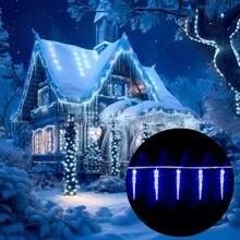 monzana® Lichterkette Weihnachten Eiszapfen Blau 13m monzana® Lichterkette Weihnachten Eiszapfen Blau 13m